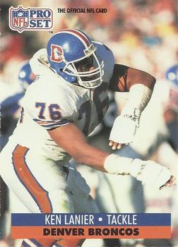 #493 Ken Lanier - Denver Broncos - 1991 Pro Set Football
