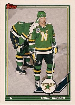 #93 Marc Bureau - Minnesota North Stars - 1991-92 Topps Hockey