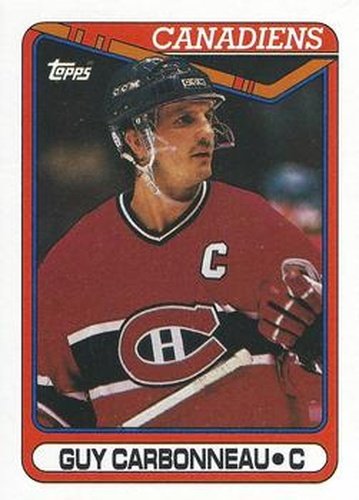 #93 Guy Carbonneau - Montreal Canadiens - 1990-91 Topps Hockey