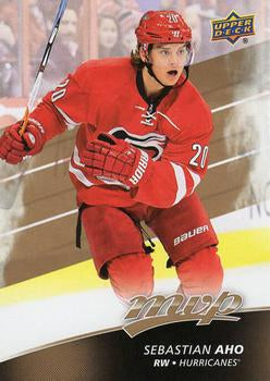 #93 Sebastian Aho - Carolina Hurricanes - 2017-18 Upper Deck MVP Hockey