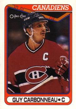 #93 Guy Carbonneau - Montreal Canadiens - 1990-91 O-Pee-Chee Hockey