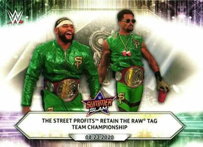 #93 The Street Profits Retain the Raw Tag Team Championship - 2021 Topps WWE Wrestling