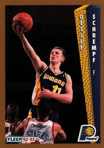 #93 Detlef Schrempf - Indiana Pacers - 1992-93 Fleer Basketball