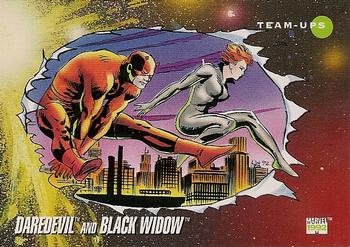 #93 Daredevil and Black Widow - 1992 Impel Marvel Universe