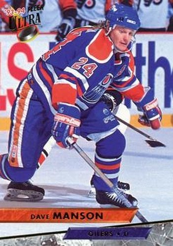 #93 Dave Manson - Edmonton Oilers - 1993-94 Ultra Hockey