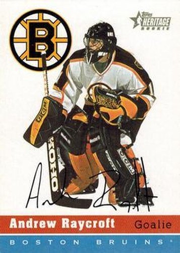 #93 Andrew Raycroft - Boston Bruins - 2000-01 Topps Heritage Hockey