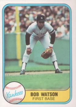 #93 Bob Watson - New York Yankees - 1981 Fleer Baseball