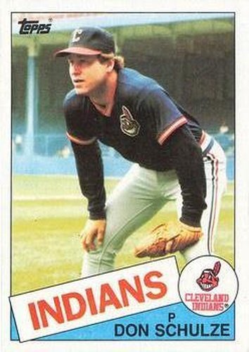 #93 Don Schulze - Cleveland Indians - 1985 Topps Baseball