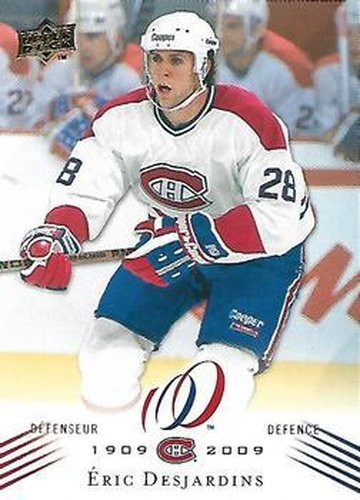 #93 Eric Desjardins - Montreal Canadiens - 2008-09 Upper Deck Montreal Canadiens Centennial Hockey