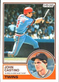 #93 John Castino - Minnesota Twins - 1983 O-Pee-Chee Baseball