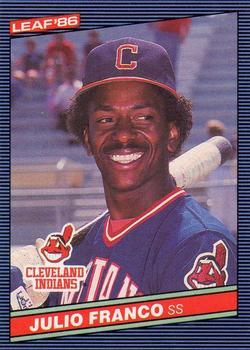 #93 Julio Franco - Cleveland Indians - 1986 Leaf Baseball