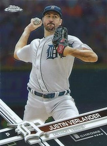 #93 Justin Verlander - Detroit Tigers - 2017 Topps Chrome Baseball