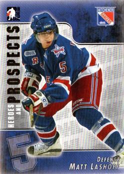 #93 Matt Lashoff - Kitchener Rangers - 2004-05 In The Game Heroes and Prospects Hockey