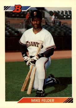 #93 Mike Felder - San Francisco Giants - 1992 Bowman Baseball