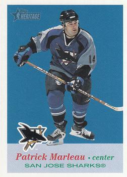 #93 Patrick Marleau - San Jose Sharks - 2001-02 Topps Heritage Hockey