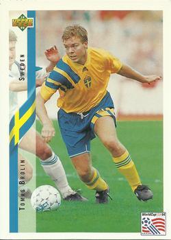 #93 Tomas Brolin - Sweden - 1994 Upper Deck World Cup Contenders English/Spanish Soccer