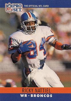 #93 Ricky Nattiel - Denver Broncos - 1990 Pro Set Football