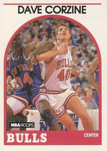 #93 Dave Corzine - Chicago Bulls - 1989-90 Hoops Basketball