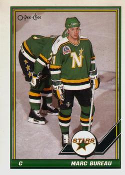 #93 Marc Bureau - Minnesota North Stars - 1991-92 O-Pee-Chee Hockey