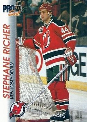 #93 Stephane Richer - New Jersey Devils - 1992-93 Pro Set Hockey