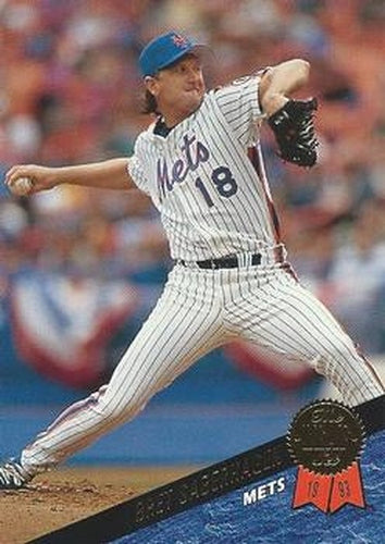 #93 Bret Saberhagen - New York Mets - 1993 Leaf Baseball