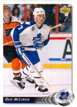 #93 Dave McLlwain - Toronto Maple Leafs - 1992-93 Upper Deck Hockey