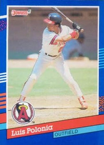 #93 Luis Polonia - California Angels - 1991 Donruss Baseball