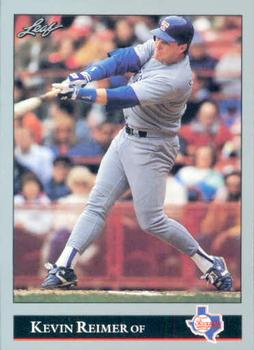#93 Kevin Reimer - Texas Rangers - 1992 Leaf Baseball