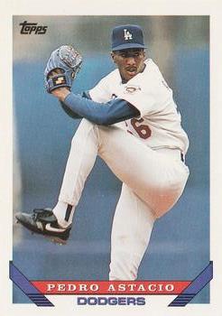 #93 Pedro Astacio - Los Angeles Dodgers - 1993 Topps Baseball