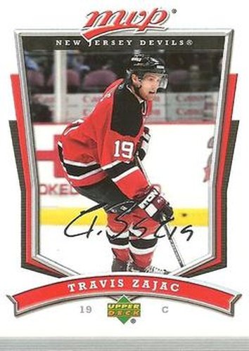 #93 Travis Zajac - New Jersey Devils - 2007-08 Upper Deck MVP Hockey