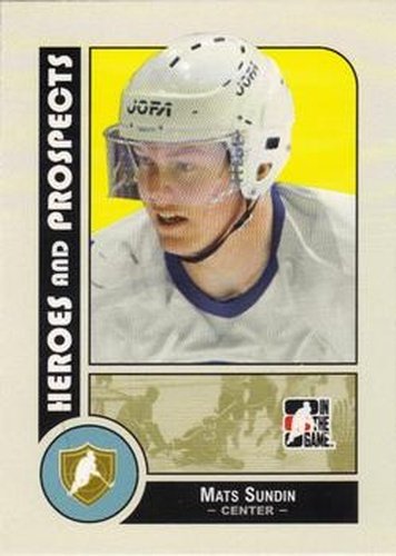 #1 Mats Sundin - Sweden - 2008-09 In The Game Heroes and Prospects Hockey