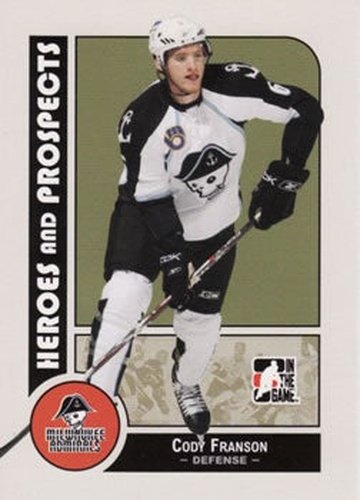 #21 Cody Franson - Milwaukee Admirals - 2008-09 In The Game Heroes and Prospects Hockey