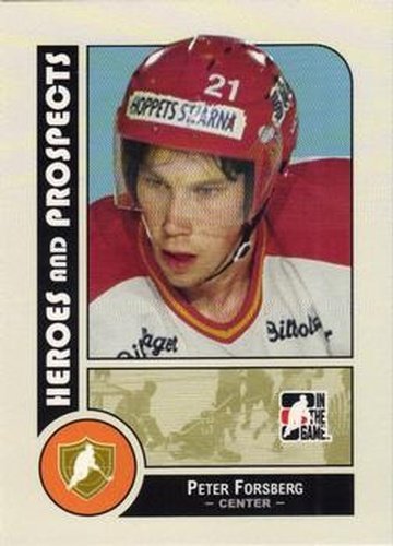 #2 Peter Forsberg - MoDo - 2008-09 In The Game Heroes and Prospects Hockey