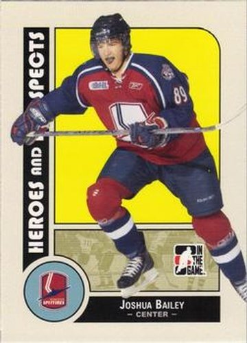 #49 Josh Bailey - Windsor Spitfires - 2008-09 In The Game Heroes and Prospects Hockey