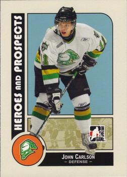 #56 John Carlson - London Knights - 2008-09 In The Game Heroes and Prospects Hockey