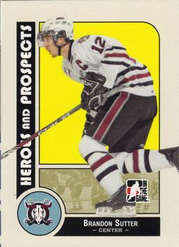 #62 Brandon Sutter - Red Deer Rebels - 2008-09 In The Game Heroes and Prospects Hockey