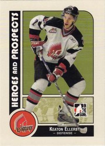 #72 Keaton Ellerby - Moose Jaw Warriors - 2008-09 In The Game Heroes and Prospects Hockey
