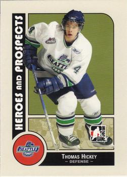 #80 Thomas Hickey - Seattle Thunderbirds - 2008-09 In The Game Heroes and Prospects Hockey