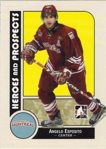 #84 Angelo Esposito - Montreal Juniors - 2008-09 In The Game Heroes and Prospects Hockey
