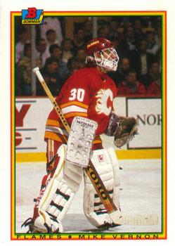 #94 Mike Vernon - Calgary Flames - 1990-91 Bowman Hockey