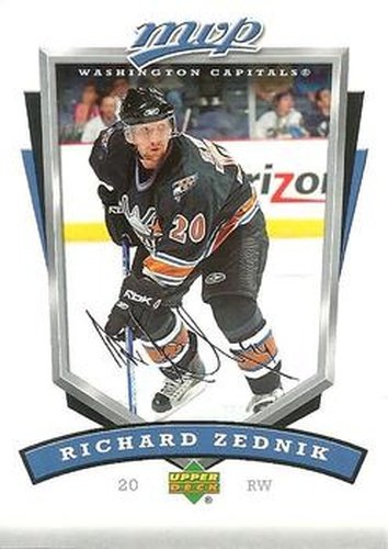 #294 Richard Zednik - Washington Capitals - 2006-07 Upper Deck MVP Hockey