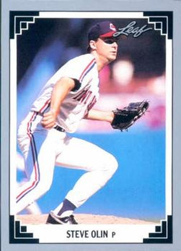 #94 Steve Olin - Cleveland Indians - 1991 Leaf Baseball