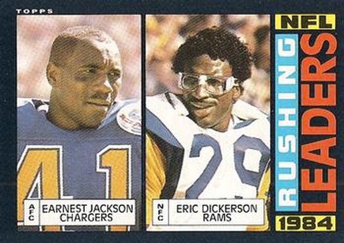 #194 Earnest Jackson / Eric Dickerson - San Diego Chargers / Los Angeles Rams - 1985 Topps Football