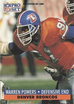 #494 Warren Powers - Denver Broncos - 1991 Pro Set Football