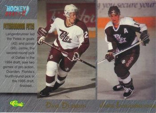 #94 Dave Duerden / Jamie Langenbrunner / Chad Lang / Kevin Bolibruck - Peterborough Petes - 1995 Classic Hockey