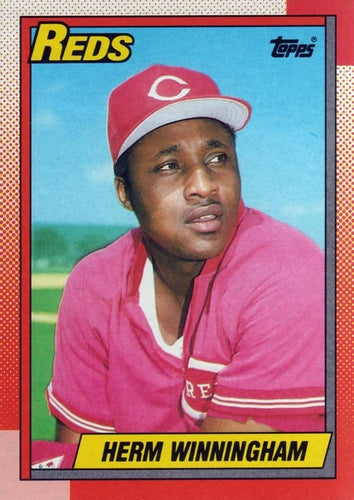 #94 Herm Winningham - Cincinnati Reds - 1990 Topps Baseball