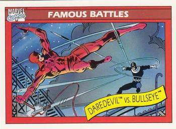 #94 Daredevil vs. Bullseye - 1990 Impel Marvel Universe