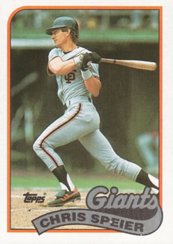#94 Chris Speier - San Francisco Giants - 1989 Topps Baseball