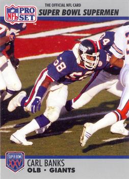 #94 Carl Banks - New York Giants - 1990-91 Pro Set Super Bowl XXV Silver Anniversary Football