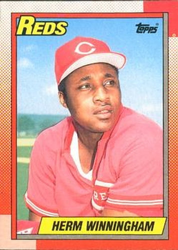 #94 Herm Winningham - Cincinnati Reds - 1990 O-Pee-Chee Baseball